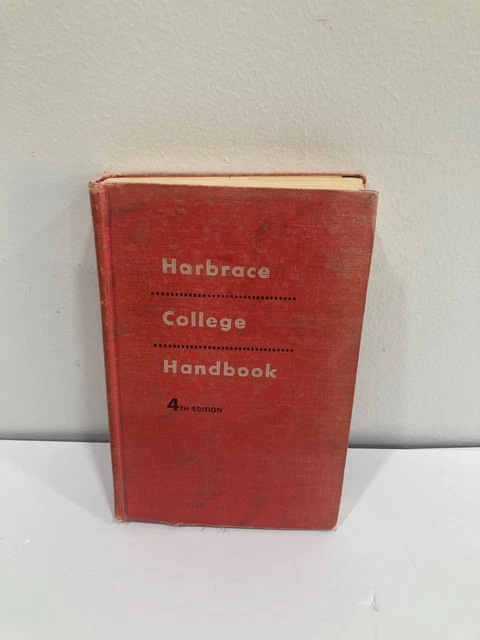 HARBRACE COLLEGE HANDBOOK English 4th Edition 1956 HC Textbook
