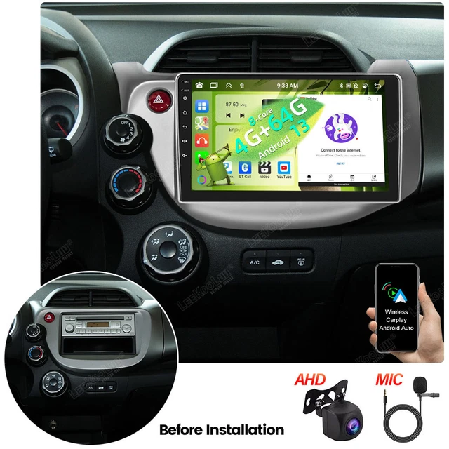 Autoradio 2 DIN 9 Pollici Per Honda Jazz 2007-2014 – Con Carplay, Android Auto, GPS E Telecamera Posteriore