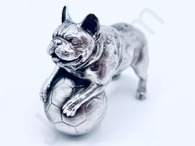 3 oz Hand Poured Silver Bar .999+ Fine French Bulldog 3D Cast Art Bullion Ingot