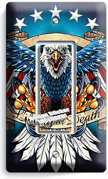 Bald Eagle American Flag Wings 1 Gfci Light Switch Cover Wall Plates Room Decor