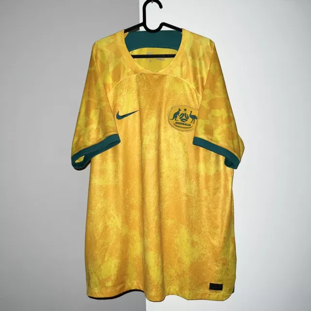 Nike Australia Socceroos 2022-23 Authentic Home Jersey Size XXL