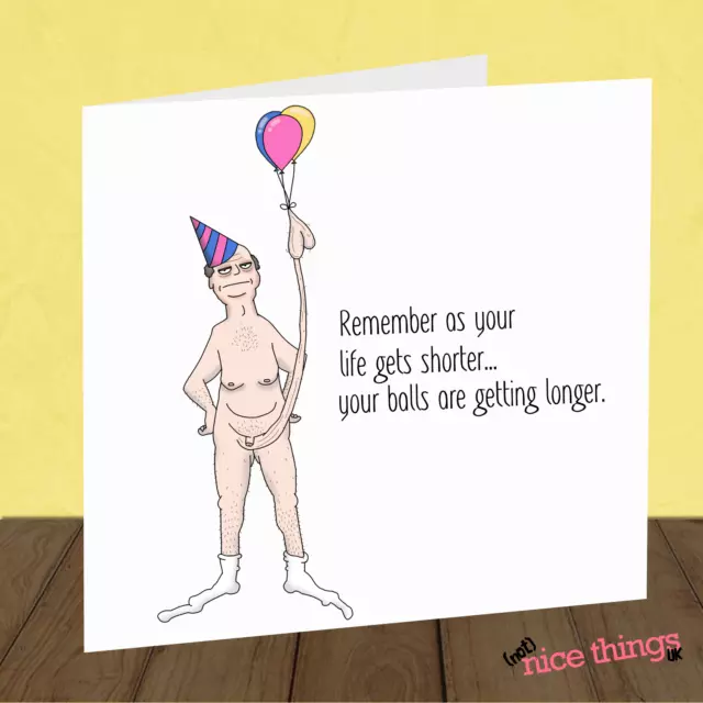 Long Balls Funny Birthday Card, Rude Birthday Card, Card for Him, Dad, Friend