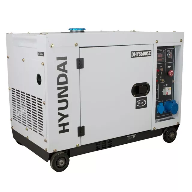 Generador 6.5 KW Diesel Monofasico Insonorizado HYUNDAI HY-DHY8600SE