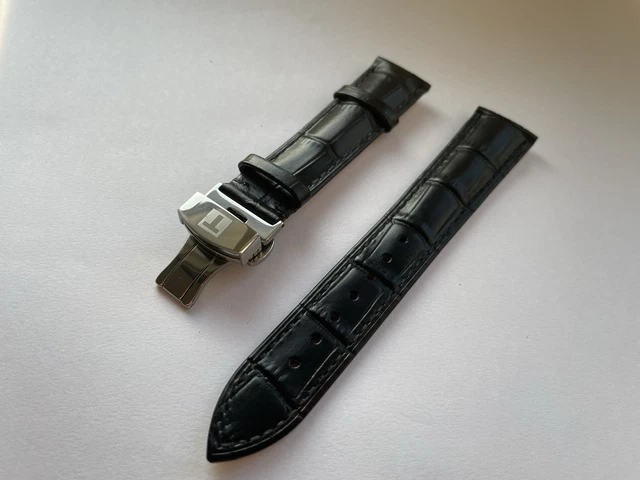 Cinturino Tissot Vintage 18mm Pelle Nera &ndash; Nuovo Vecchio Stock, Fibbia RG Sportivo
