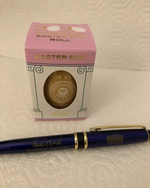 Trump 2020 Official  Gold Easter Egg + White House Pen Signature  Gop Republican