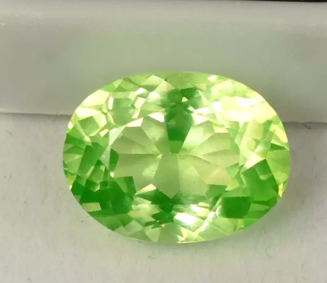 13.05 Ct Fantastic Natural Green Peridot Oval Shape Flawless Loose Gemstone A+