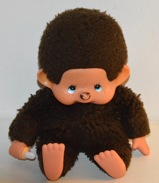 Ancienne peluche Kiki (18cm) Monchhichi TBE avec sac à dos