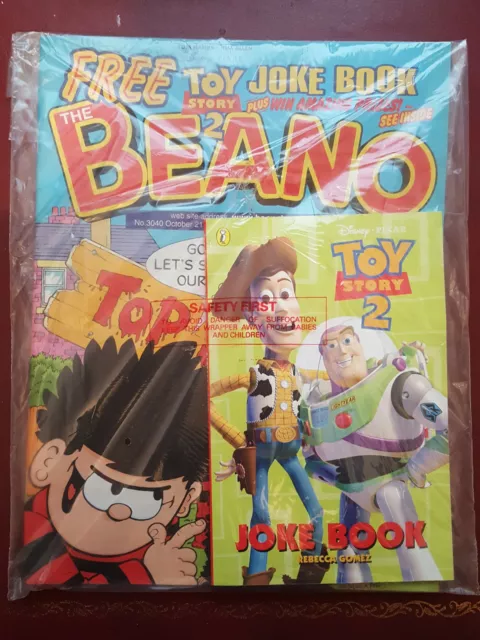 The Beano - No.3040 - 2000 - Includes Free Gift - Toy Story 2 Joke Book- B11910