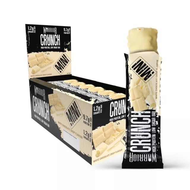 Protein Bar Snacksize Box of 24 x 32g - Warrior Crunch Mini - White Chocolate