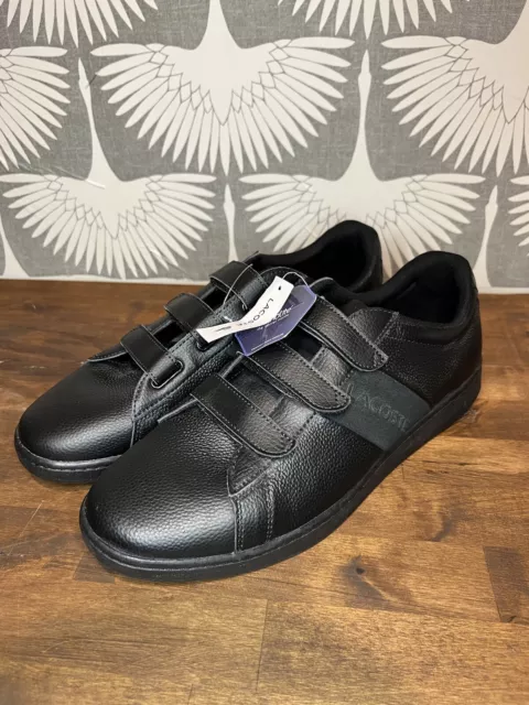 Lacoste Men's Carnaby Evo Strap 319 1 S Sneaker, Black Size 12