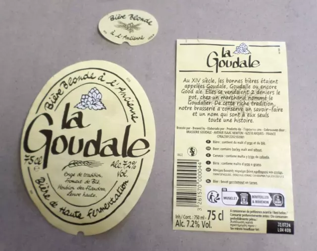 Etiquettes de bière "La Gougale" blonde à l'ancienne / Brasserie Godale à Douai 2