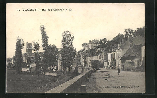 CPA Clamecy, Rue de l'Abreuvoir, street view