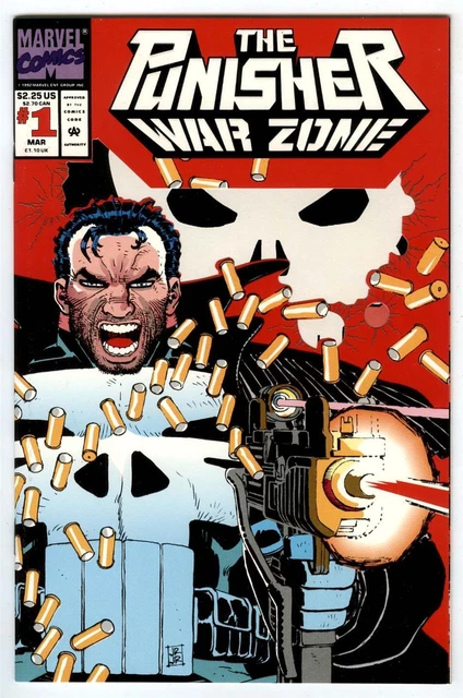 Punisher War Zone #1 Die-Cut Wraparound  ROMITA JR Cover 1992 Marvel UNREAD NM/M