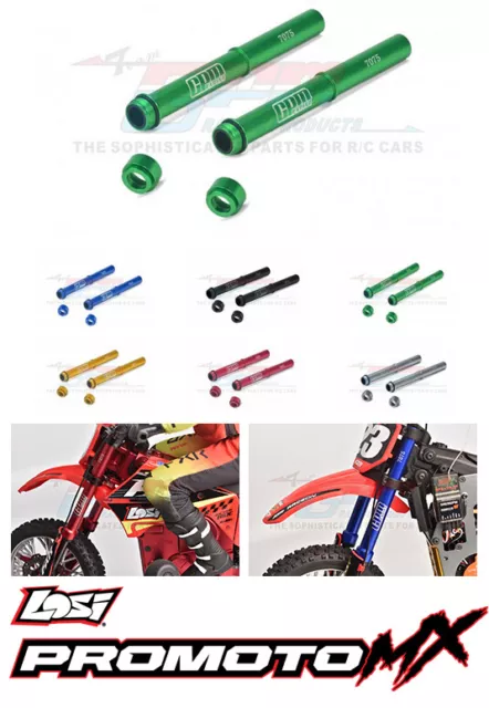 Set Tubi Forcella In Lega Gpm 7075 Los263005 Losi Rc 1/4 Promoto-Mx Dirt Bike Los06000