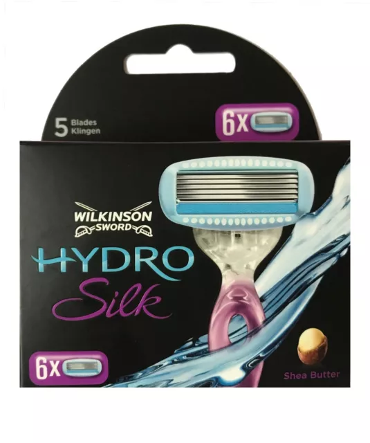 6 Wilkinson Hydro Silk  Rasierklingen Ersatzklingen mit Shea Butter