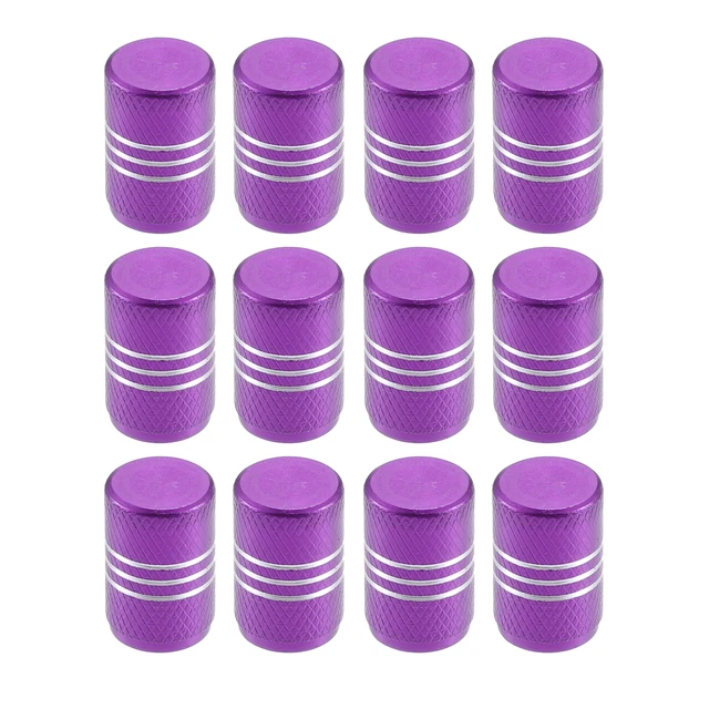 12 Pcs Voiture Vanne Poussière Capuchonuchons Roue Vannes Antipoussière Violet