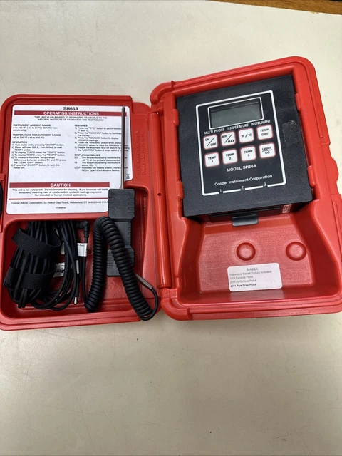 COOPER-ATKINS SH66A MULTI-TEMPERATURE Thermistor Instrument - Red $0.99 ...