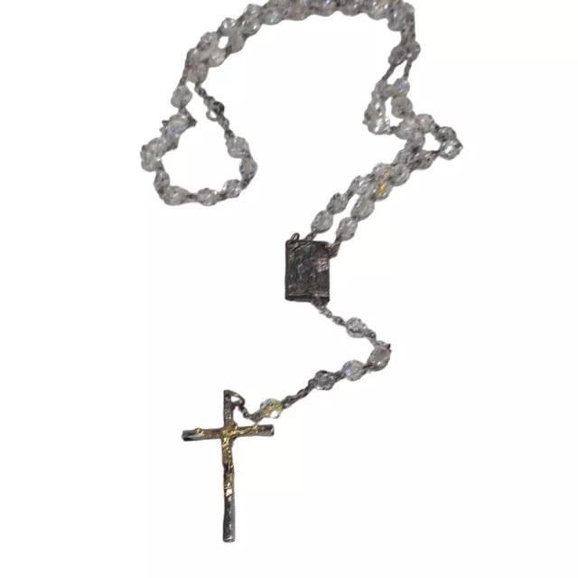 Glass Bead Rosary Religious Necklace