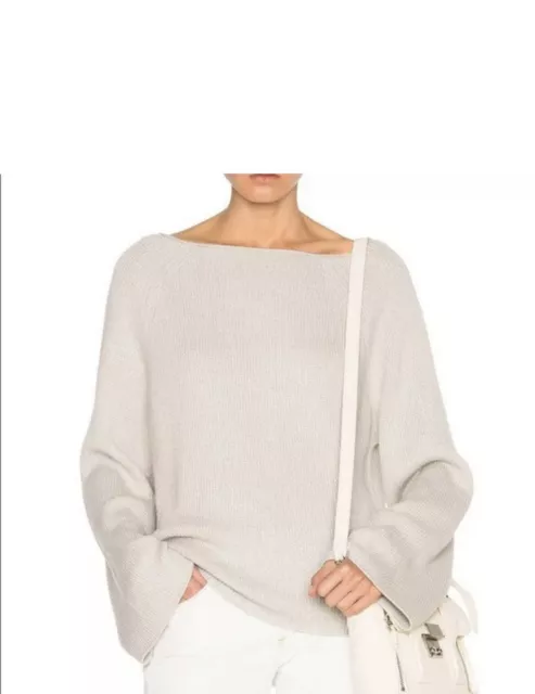 Helmut Lang Cashmere Cotton Blend Knit Sweater - Medium, Colour: Agate