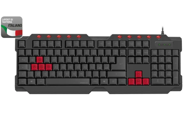 Speedlink FERUS USB Gaming Tastatur Italien IT ITA QWERTY Keyboard-Layout Gamer