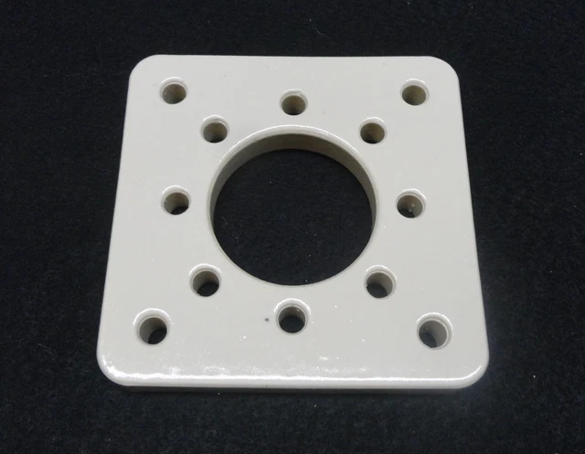 LARGE VINTAGE GLAZED  PORCELAIN STEAMPUNK BASE PLATE INSULATOR No.: 359