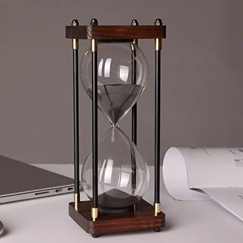 Premium Large Hourglass Sand Timer 60 Minutes Decorative Sandglass Clock Mode...