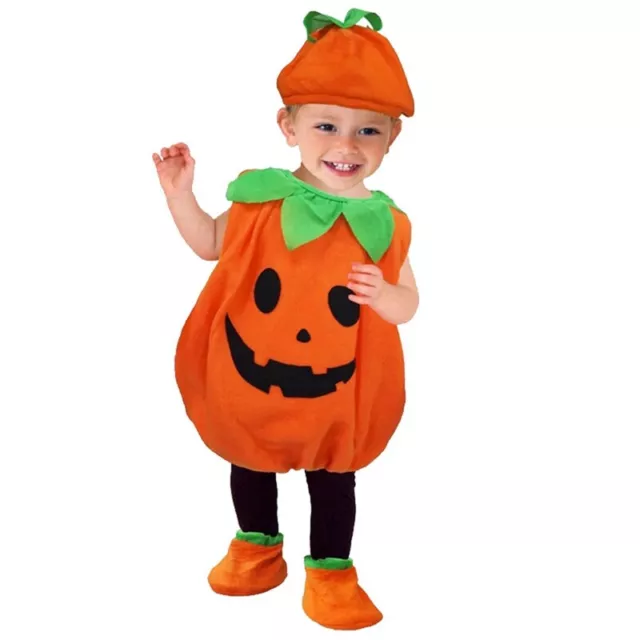 Costume bambini Halloween KüRbis con cappello cosplay per bambina ragazza giovane7731