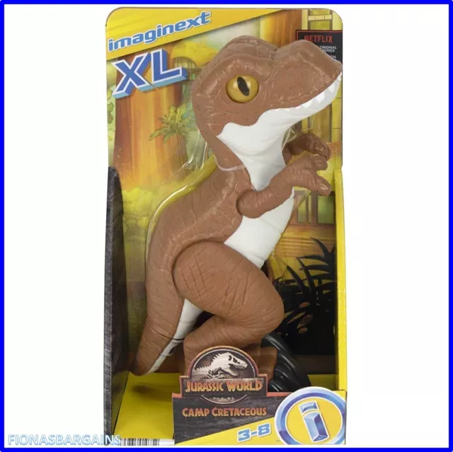 Imaginext XL Jurassic World Camp Cretaceous T-Rex 9.5 Inch Dinosaur Toy