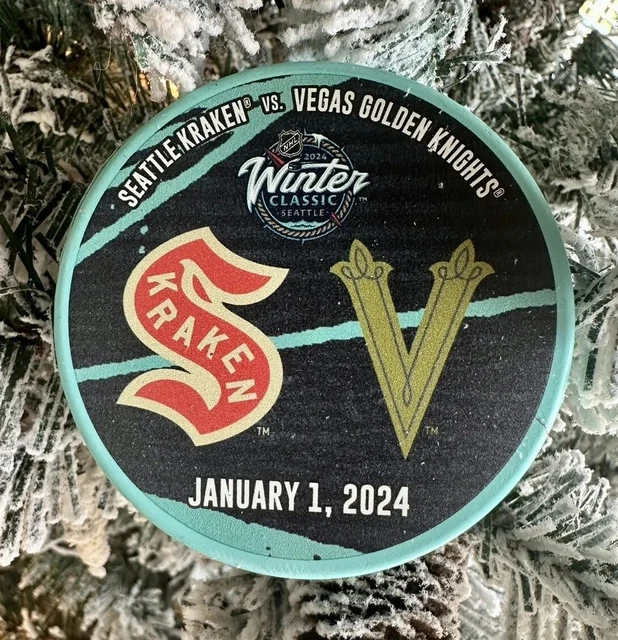 SEATTLE KRAKEN VEGAS Golden Knights Winter Classic 2024 LE Puck New