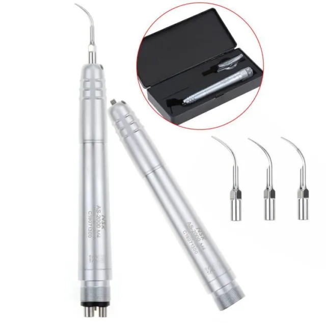 NSK Type Dental Ultrasonic Air Perio Scaler Handpiece Hygienist 2H/4H with 3Tips