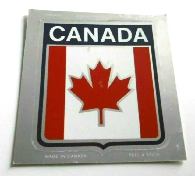 Souvenir-Aufkleber Canada Kanada Landeswappen Flagge Ahornblatt 80er Oldtimer
