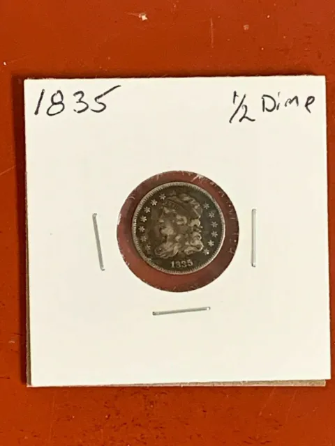 1835 Philadelphia Mint Silver Capped Bust Half Dime Higher Grade