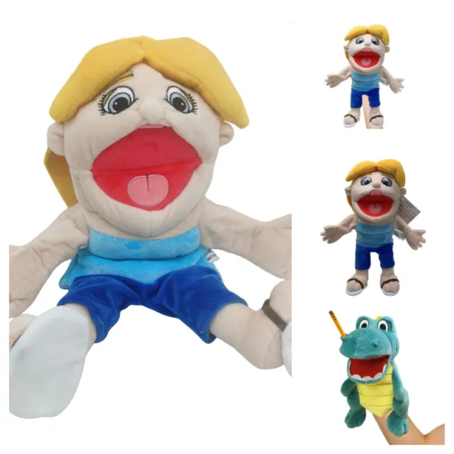 Funny Jeffy Hat Hand Puppet Jeffy Plush Cosplay Toy Game Stuffed Doll Kids  Gifts