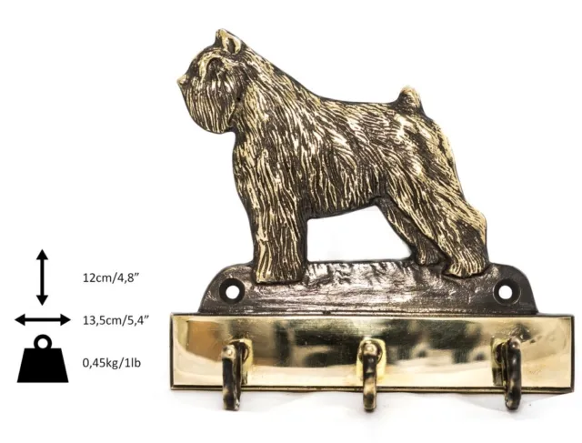 Bouvier des Flandres - brass hanger with image of a dog, high quality ArtDog USA