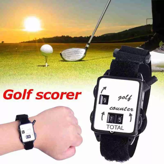 1Pc Golf Club Stroke Score Keeper Count Watch Putt Shot Counter With Wristband