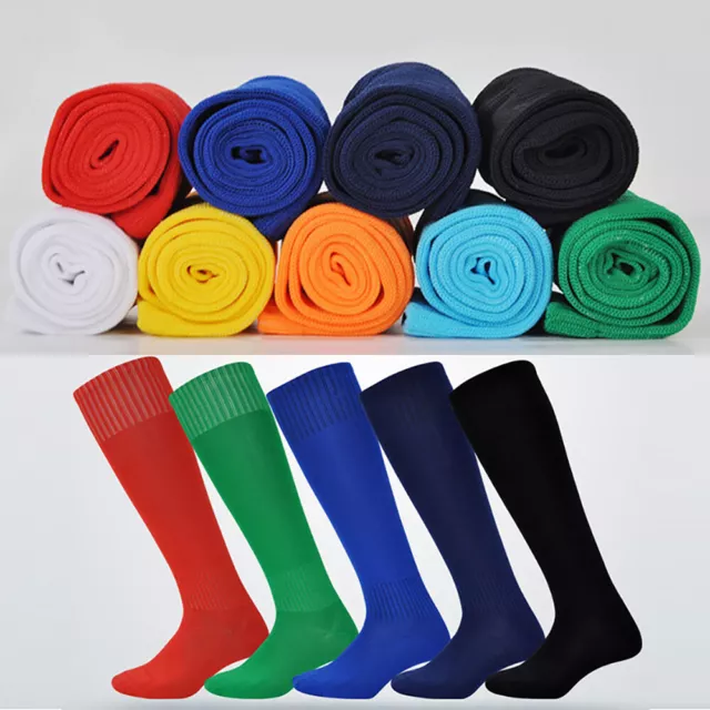 Men's Plain Sports Athletic Socks Soccer Football Knee High Anti-slip Stockings