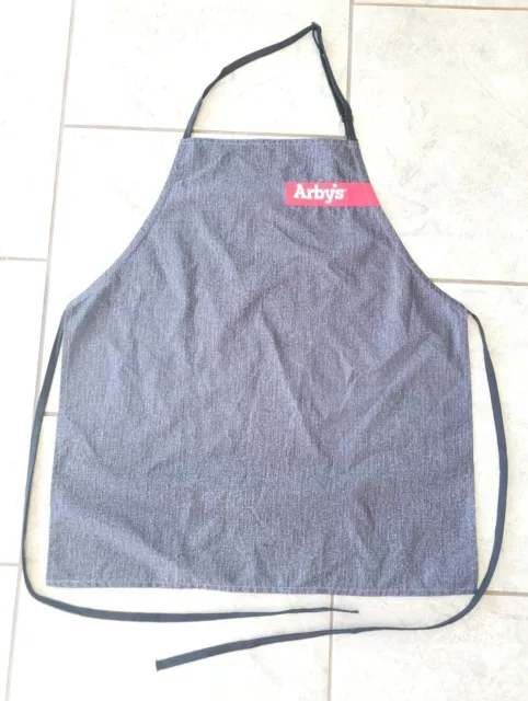 Arby's Gray Apron Restaurant Uniform Logo Adjustable Straps