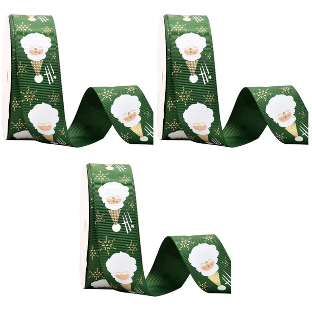 3x Weihnachten Geschenk Verpackung Band Urlaub Bänder Urlaub Ripsband