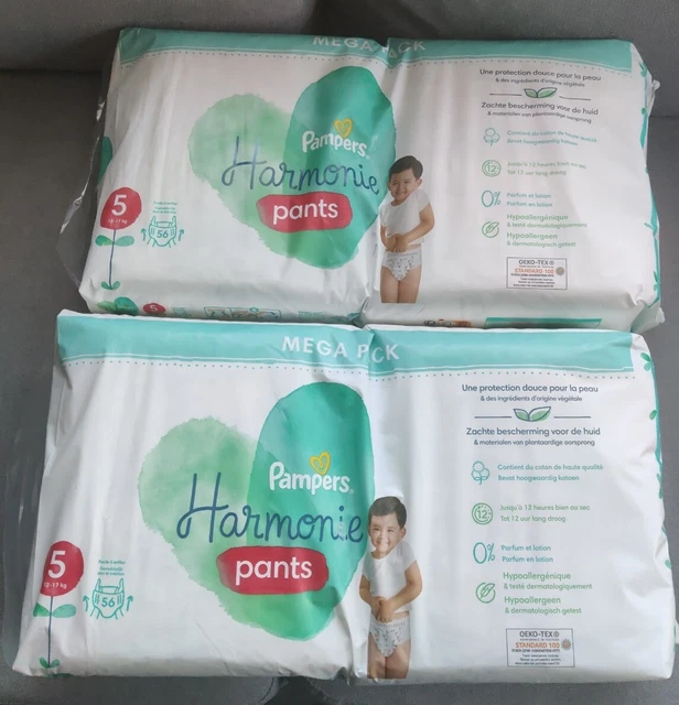 112 Couches Pampers Harmonie Taille 5 (12-17 Kg) 2