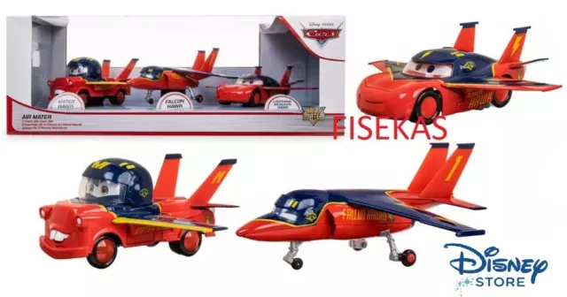 Disney Store Cars Die Cast Take Flight Air Mater 3 Set Falcon Hawk McQueen NEW