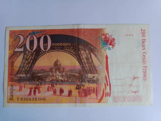 France - Billet De 200 Francs - Gustave Eiffel - De 1996 2