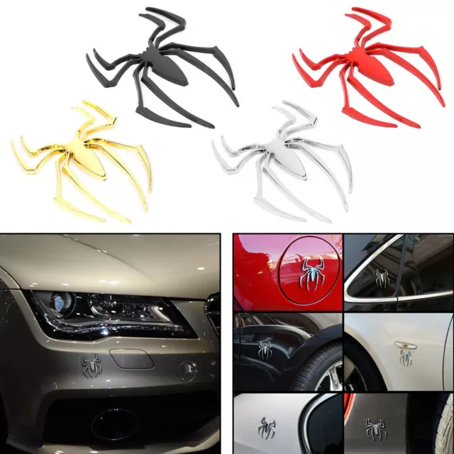 Car Sticker Emblem Shape 3D Metal Decal Spider Badge Sticker DIY Logo Car Auto