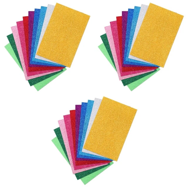 3pcs supvox 10pcs farbenfrohe EVA -Blätter Handwerk Blätter glitzern sortierte