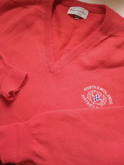 North And Midlands District Rugby Red Long Sleeve Wool Jumper Chest Chest 44''