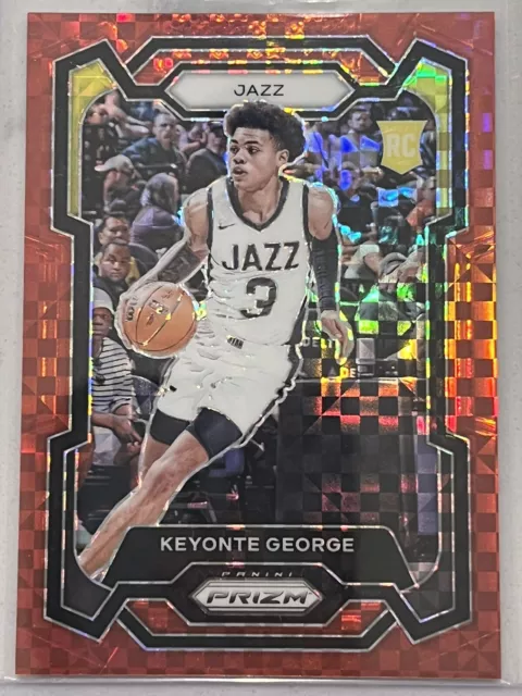 2023-24 Panini Prizm Keyonte George Rookie Red Checkerboard /75 RC Jazz