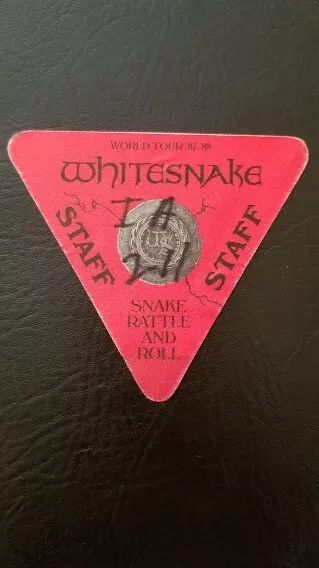 Whitesnake 87-88 Tour Vintage Rosemont, Illinois Original Cloth Backstage Pass