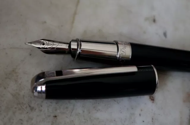 Rare Stylo Plume St Dupont Olympio Xl - Serie Limitee 007- Plume Or 18 K Moyenne