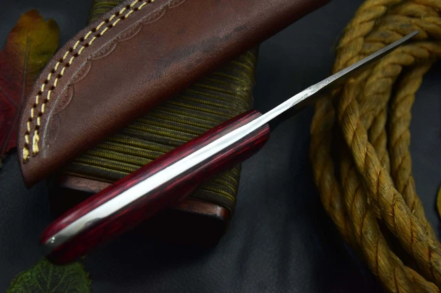 Custom 7.8"OAL Hand Forged Damascus Steel Hunting Knife Handmade (Q894-A) 5
