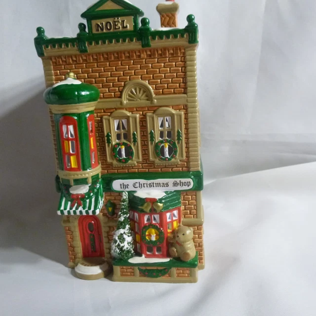 Dept 56 - Snow Village, Lighted "THE CHRISTMAS SHOP" 1991, 5097-0 - MINT