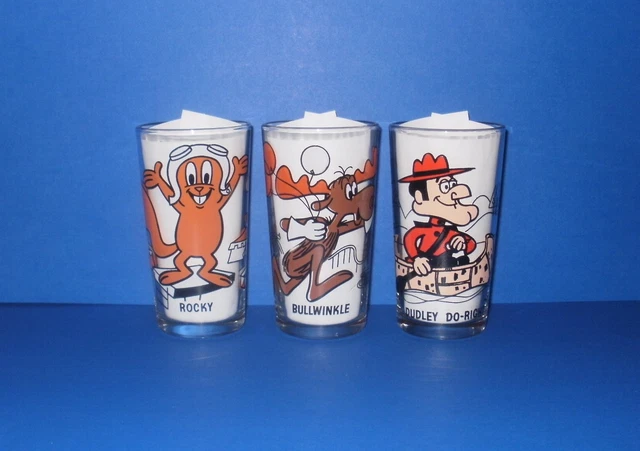Set of 3 - 1970s P.A.T. Ward Pepsi Collector Series 5" Action Glasses